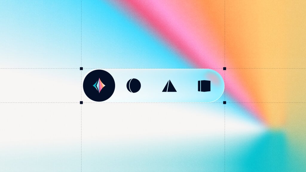 Image shows new Pigment branding, with gradient background and icons in black in the foreground