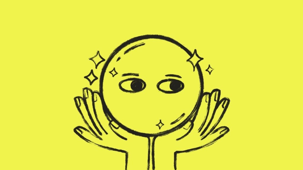 Mystic ball with eyes looking ahead